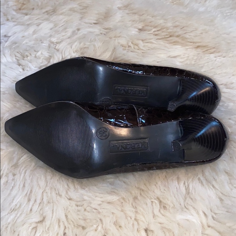 Merona Brown Patent Animal Skin Pump - Picture 7 of 8